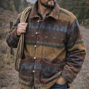 Robert comstock wool blend southwest style coat